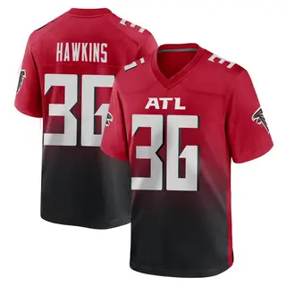 Atlanta Falcons Men's Brad Hawkins Game 2nd Alternate Jersey - Red