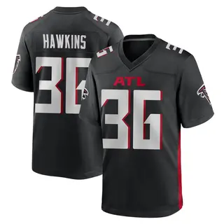 Atlanta Falcons Men's Brad Hawkins Game Alternate Jersey - Black