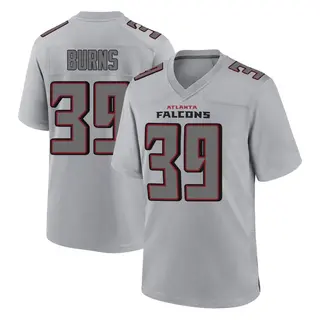 Atlanta Falcons Men's Robert Burns Game Atmosphere Fashion Jersey - Gray