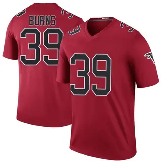Atlanta Falcons Men's Robert Burns Legend Color Rush Jersey - Red