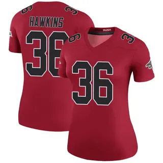 Atlanta Falcons Women's Brad Hawkins Legend Color Rush Jersey - Red