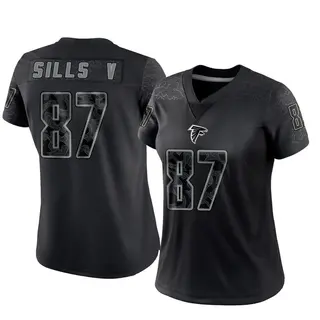 Atlanta Falcons Women's David Sills V Limited Reflective Jersey - Black