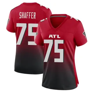Atlanta Falcons Women's Justin Shaffer Game 2nd Alternate Jersey - Red