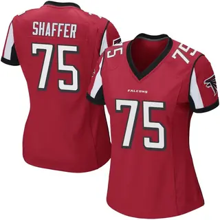 Atlanta Falcons Women's Justin Shaffer Game Team Color Jersey - Red