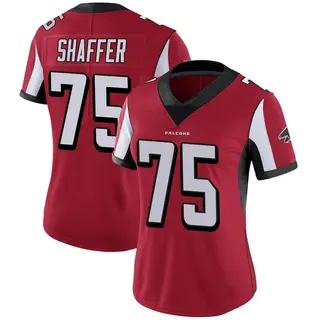 Atlanta Falcons Women's Justin Shaffer Limited Team Color Vapor Untouchable Jersey - Red