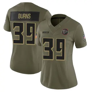 Atlanta Falcons Women's Robert Burns Limited 2025 Salute to Service Jersey - Olive