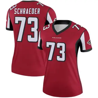 Atlanta Falcons Women's Ryan Schraeder Legend Jersey - Red