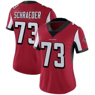 Atlanta Falcons Women's Ryan Schraeder Limited Team Color Vapor Untouchable Jersey - Red