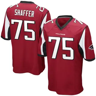 Atlanta Falcons Youth Justin Shaffer Game Team Color Jersey - Red