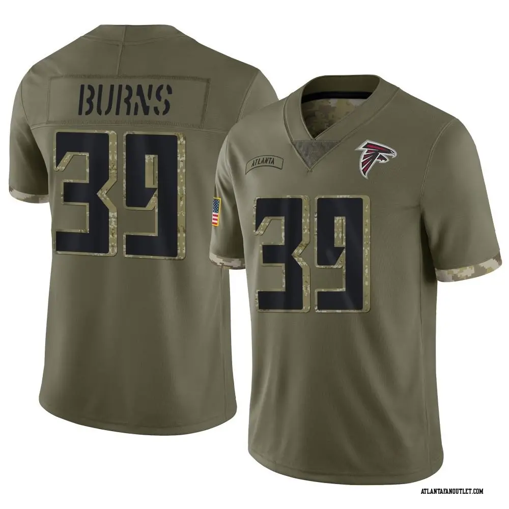 Atlanta Falcons Youth Robert Burns Limited 2022 Salute To Service Jersey - Olive