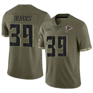 Atlanta Falcons Youth Robert Burns Limited 2022 Salute To Service Jersey - Olive