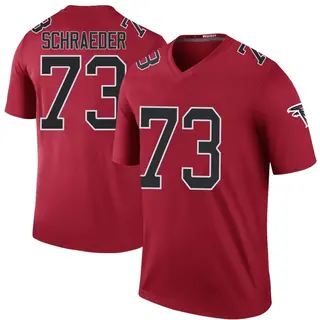 Atlanta Falcons Youth Ryan Schraeder Legend Color Rush Jersey - Red
